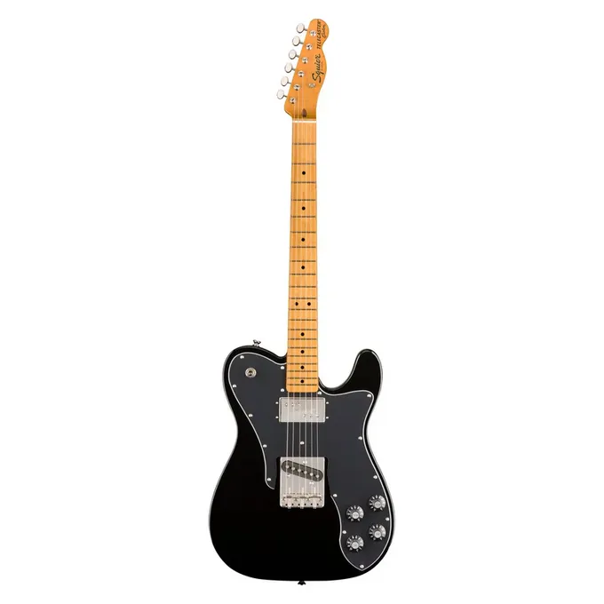 Squier Telecaster Custom Black Solid Body Electric Guitar